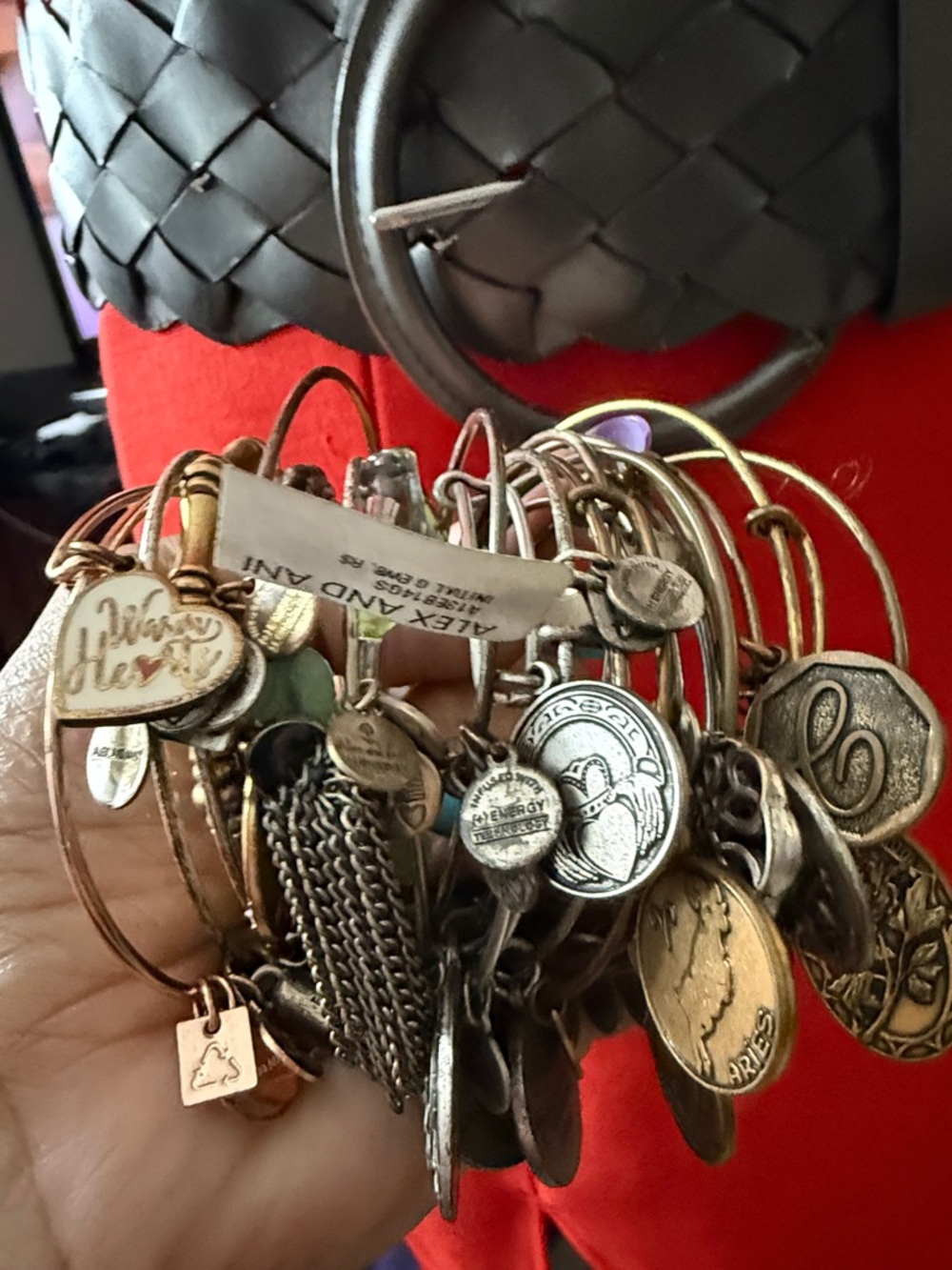 ALEX and ANI 5/25 or $8 Each Vintage Mixed Gold Silver Rose Charm Bracelets - Picture 4 of 8